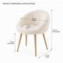 Atelier Del Sofa Papatya - Silla Alada Blanco y Nogal